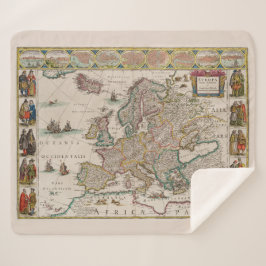Manta Sherpa Mapa medieval de Europa (por Willem Blaeu)