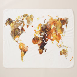 Manta Sherpa Mapa Mundial de Diseño 102