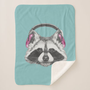 Manta Sherpa Mapache de los auriculares