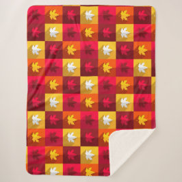 Manta Sherpa Maple de otoño deja un brillante mosaico