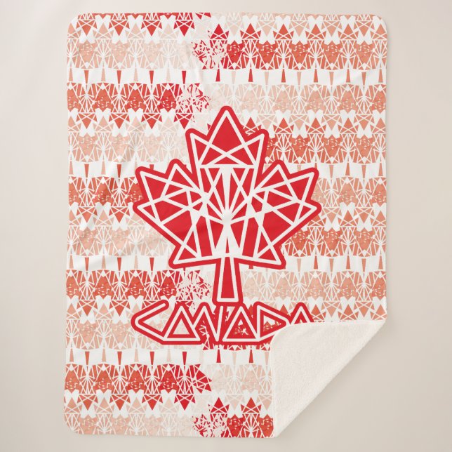MANTA SHERPA MAPLE MADE WITH TRIANGLES CANADA FLAG BY MASANSER (Anverso)