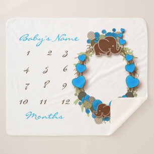 Manta Sherpa Maqueta de bebé hito - Elefante