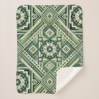 Manta Sherpa Máquina verde