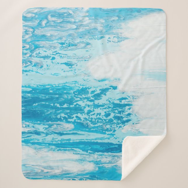 Manta Sherpa Mar azul (Anverso)
