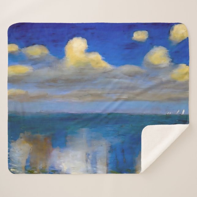 Manta Sherpa Mar Rojo | Emil Nolde | (Anverso (horizontal))