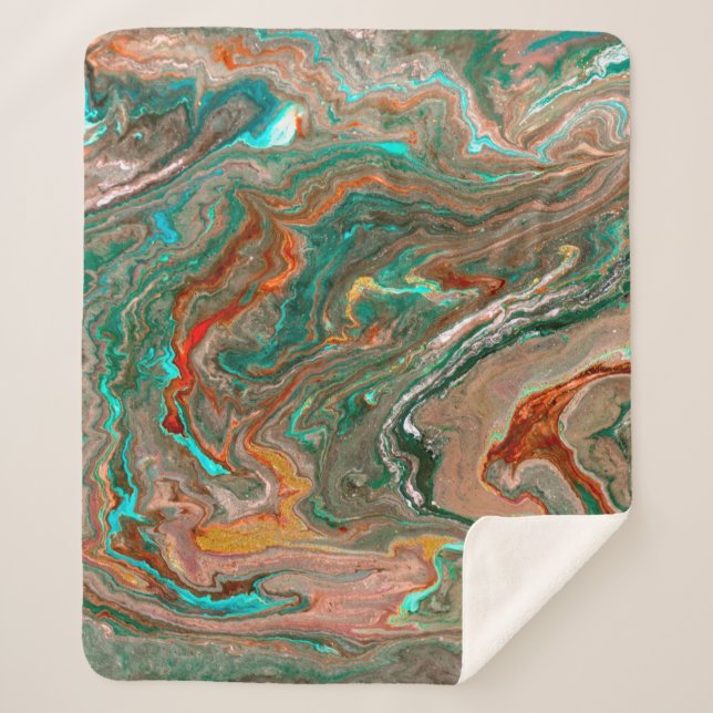 Manta Sherpa Marble abstract acrylic background. Marbling artwo (Anverso)