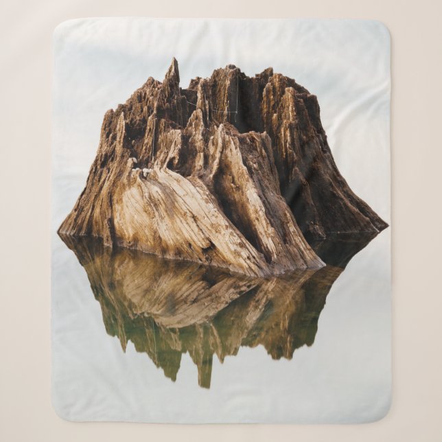 MANTA SHERPA MARCO DE MADERA MARRÓN (Anverso)