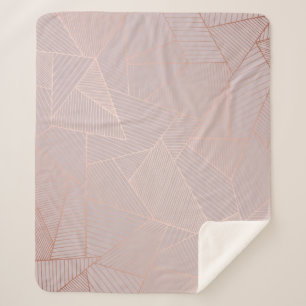 Manta Sherpa Marco decorativo dorado Subió, elegante.