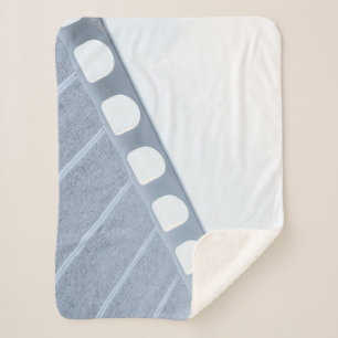 Manta Sherpa Marco metalizado blanco y negro