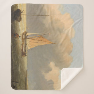 Manta Sherpa Mares frente a la costa, con Poster de Spritsail B