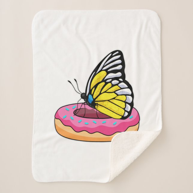 Manta Sherpa Mariposa con Donut (Anverso)