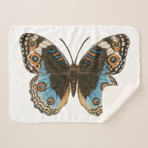 Manta Sherpa Mariposa de Blue Pansy