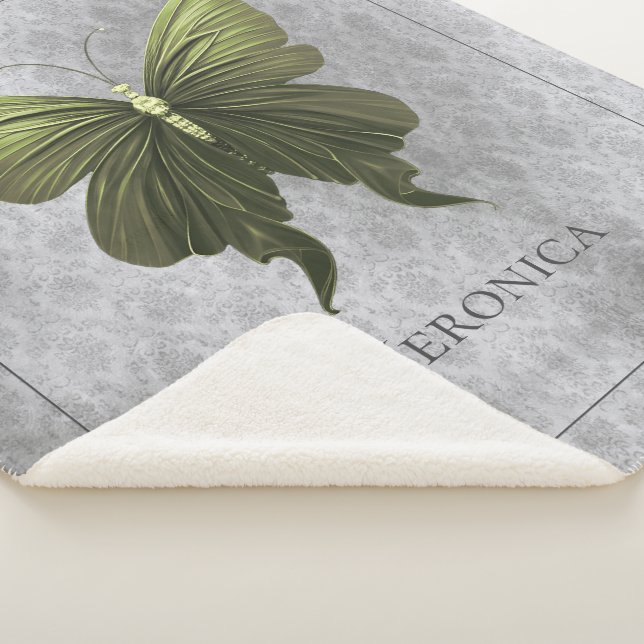 Manta Sherpa Mariposa jewada verde (3/4)