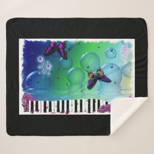 Manta Sherpa Mariposas (Anverso (horizontal))