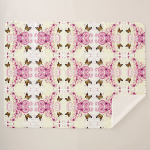 Manta Sherpa Mariposas abstractas