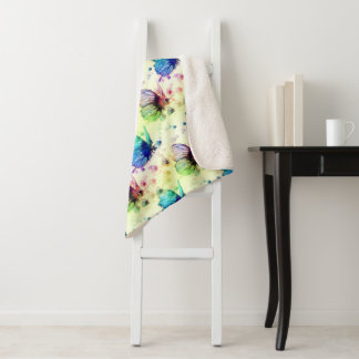 Manta Sherpa Mariposas acuáticas Sherpa Blanket