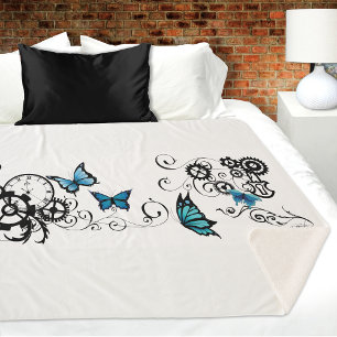 Manta Sherpa Mariposas azules de la tribu Steampunk
