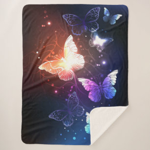 Manta Sherpa Mariposas nocturnas brillantes