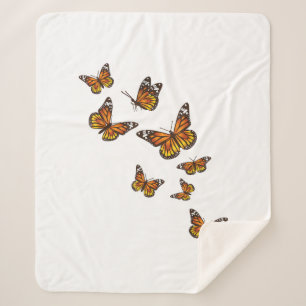 Manta Sherpa Mariposas voladoras - Butterfly Lover Gardener Ent
