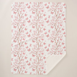 Manta Sherpa Mariposas Y Balcón Del Sherpa Botánico