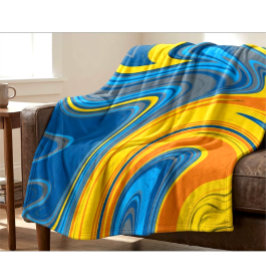 Manta Sherpa Mármol Fluido Diseño Moderno que Reúne Océano y So
