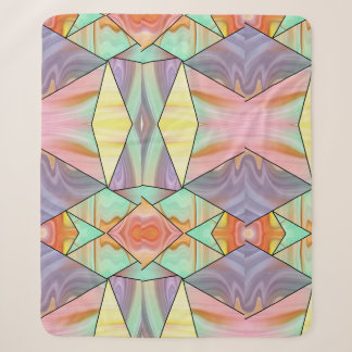 Manta Sherpa Mármol Líquido Geométrico Abstracto Pastel