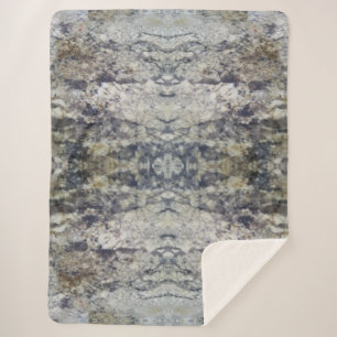 Manta Sherpa Mármol marrón y gris