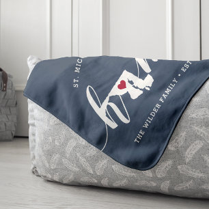 Manta Sherpa Maryland Home State Personalizado