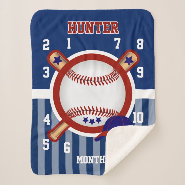 Manta Sherpa Masa de bebé hito - Deporte de béisbol ⚾ (Anverso)