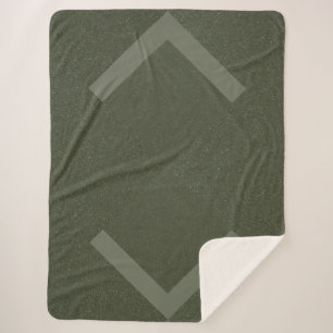 Manta Sherpa Masa geométrica Vestíbulo Verde - Personalizable