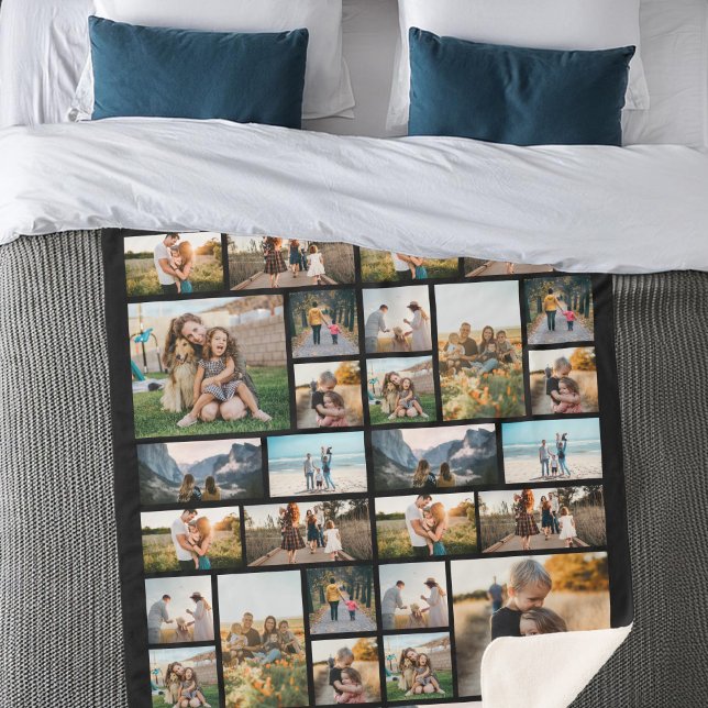 Manta Sherpa Masa personalizada de 32 Collages de fotos (Subido por el creador)