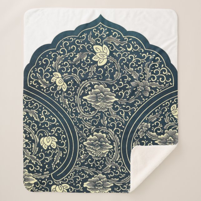 Manta Sherpa Masa Sherpa del patrón de ornamentos chino (Anverso)