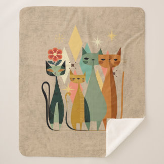 Manta Sherpa Masa Sherpa para el Gato Retro