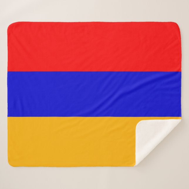 Manta Sherpa Masa Sherpa Patriótica con bandera de Armenia (Anverso (horizontal))