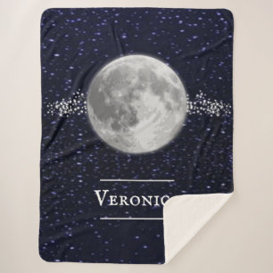 Manta Sherpa Masa Sherpa personalizada lunar