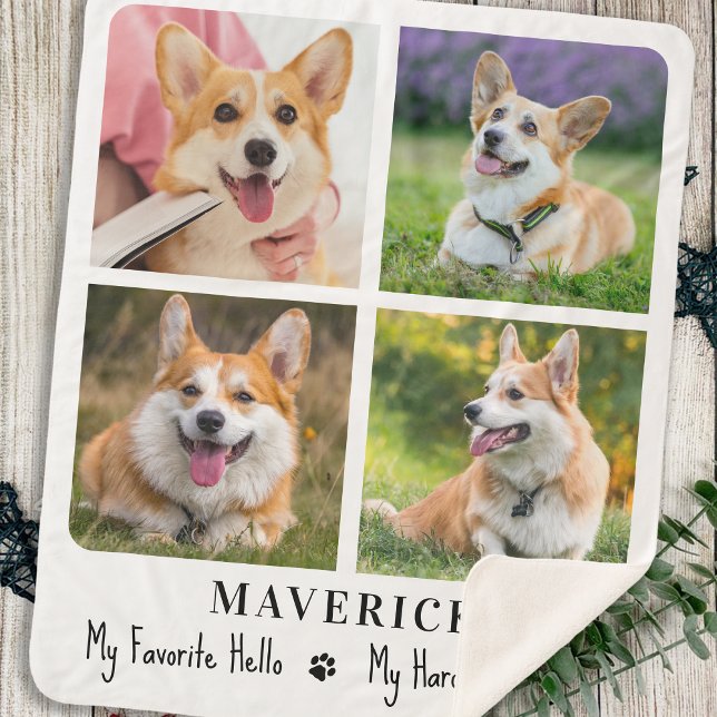 Manta Sherpa Mascota conmemorativo recuerdo de perro personaliz (Subido por el creador)