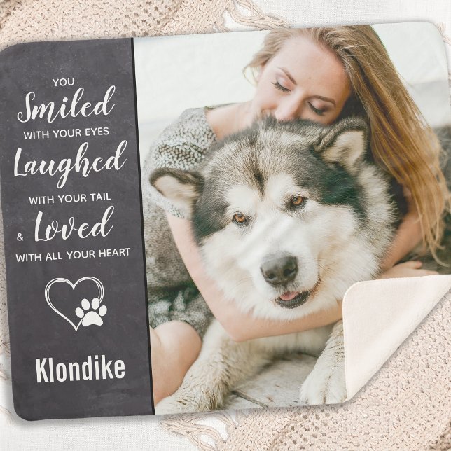 Manta Sherpa Mascota Memorial Keepsake Dog Photo (Subido por el creador)
