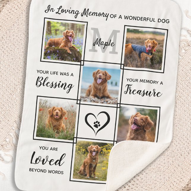 Manta Sherpa Mascota Memorial Personalizado Foto Memoria Amador (Subido por el creador)
