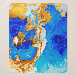 Manta Sherpa Masterpiece of designing art. Golden and blue pain