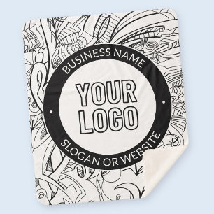 Manta Sherpa Material gráfico de línea moderno y su logotipo co