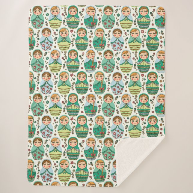 Manta Sherpa Matreshka Sherpa Blanket (Anverso)