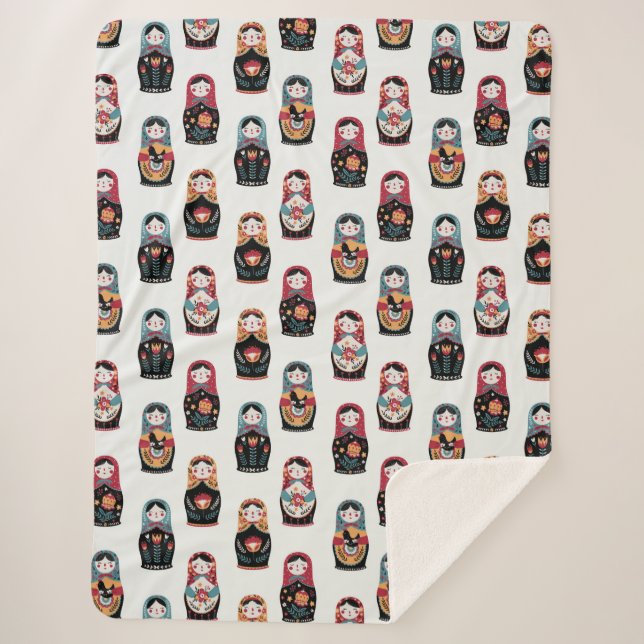 Manta Sherpa Matreshka Sherpa Blanket (Anverso)