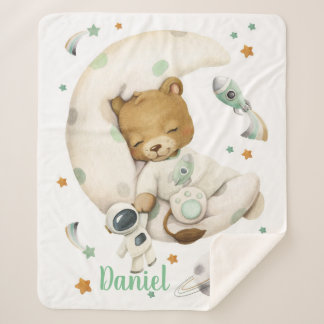 Manta Sherpa Matrícula de león espacial Sherpa Blanket