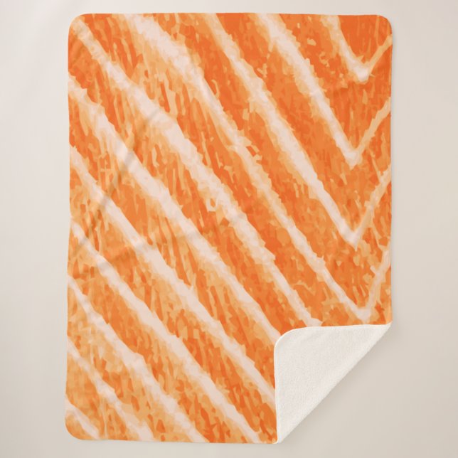 Manta Sherpa Matrícula de textura de salmón (Anverso)