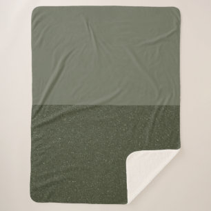 Manta Sherpa Matrícula verde Sherpa de dos tonos Moss