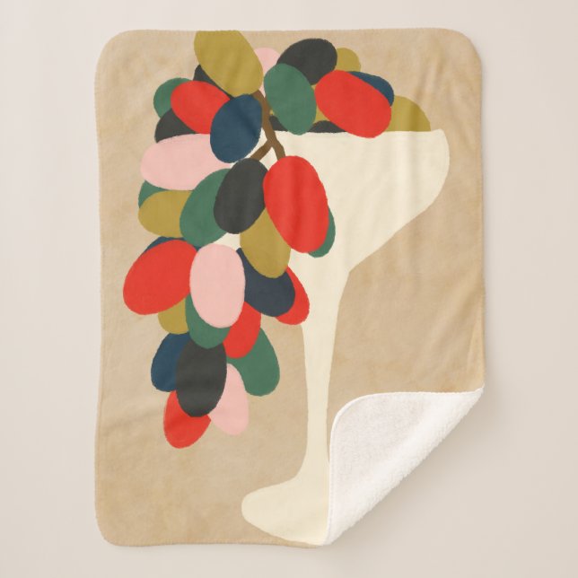 Manta Sherpa Matriz de uvas (Anverso)