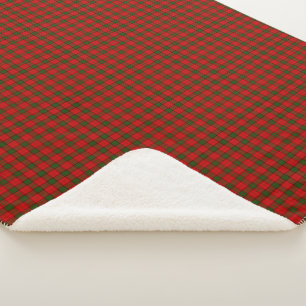 Manta Sherpa Maxwell tartan platillo rojo