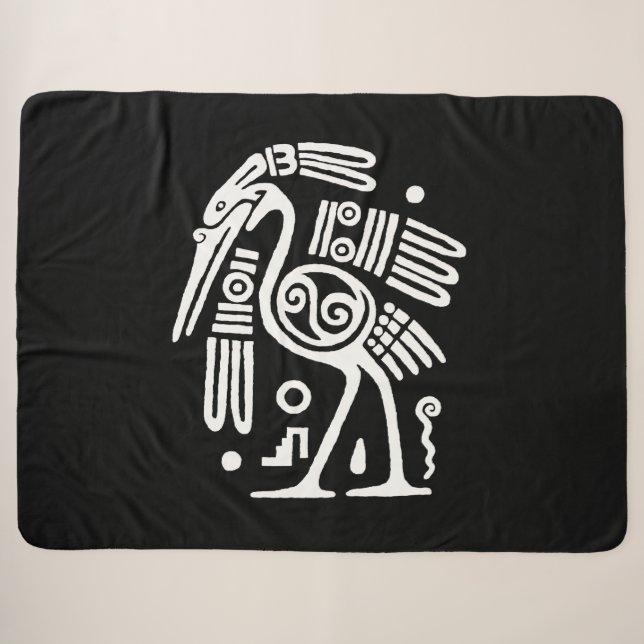 Manta Sherpa Mayan Crane (Anverso (horizontal))