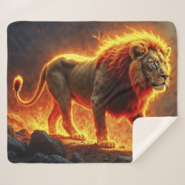 Manta Sherpa Mayoría silvestre fuego león poderoso depredador d