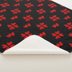 Manta Sherpa Mazipoodles Corazones Rojos